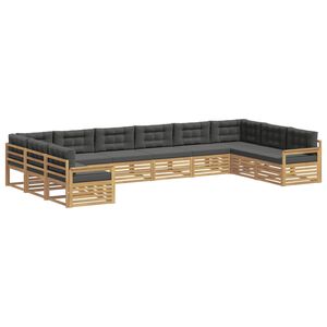 vidaXL Sofagarnituren 10 stk. Wei&szlig; und Anthrazit Polyester