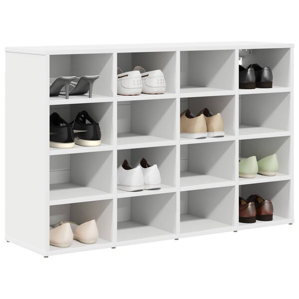 vidaXL Schuhschrank mit Regal Wei&szlig; 103 x 30 x 67 cm Holzwerkstoff