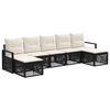 vidaXL Gartensofa-set 7 pcs Schwarz Poly-Rattan
