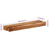 vidaXL Wandregale 2 Stk. 80x17x8 cm Massivholz Akazie