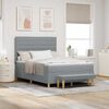 vidaXL Boxspringbett mit Matratze Hellgrau 160 x 200 cm Stoff