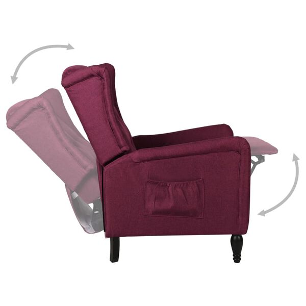 vidaXL Relaxsessel Verstellbar Lila Stoff
