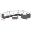 vidaXL 10-tlg. Garten-Lounge-Set mit Kissen Poly Rattan Braun
