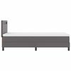 vidaXL Boxspringbett mit Matratze Grau 100 x 200 cm Kunstleder