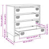 vidaXL Sideboard Rosa 68x39x73,5 cm Kaltgewalzter Stahl