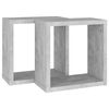 vidaXL W&uuml;rfelregale 2 Stk. Betongrau 30x15x30 cm