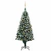 vidaXL K&uuml;nstlicher Weihnachtsbaum mit LEDs Kugeln Zapfen 240 cm