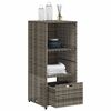 vidaXL Gartenschrank Grau 50x55x115 cm Poly Rattan