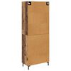 vidaXL Highboard Wandmontiert Altholz 69,5 x 34 x 180 cm Holzwerkstoff