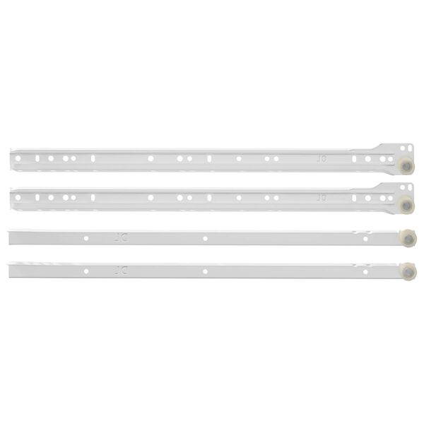 vidaXL Schubladenschiene 49 pcs Wei&szlig; Stahl