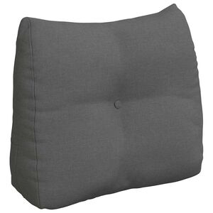 vidaXL R&uuml;cken Kissen Dunkelgrau 60 x 24 x 50 cm Stoff