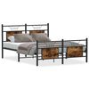 vidaXL Bettgestell ohne Matratze R&auml;uchereiche 140x190 cm Holzwerkstoff