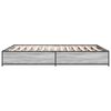 vidaXL Bettgestell Grau Sonoma 120x190 cm Holzwerkstoff und Metall