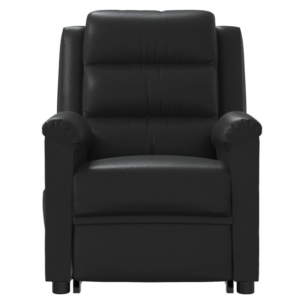 vidaXL Massagesessel mit Aufstehhilfe Schwarz Kunstleder