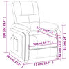 vidaXL Massagesessel Creme Stoff