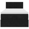 vidaXL Ottoman-Bett mit Matratze Schwarz 90x200 cm Samt