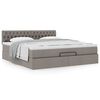 vidaXL Ottoman-Bett mit Matratze Taupe 160x200 cm Stoff