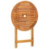 vidaXL 3-tlg. Bistro-Set Cremewei&szlig; Stoff und Massivholz