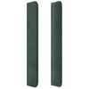 vidaXL Kopfteil mit Ohren Dunkelgr&uuml;n 93x16x118/128 cm Samt