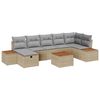 vidaXL Gartensofa-set mit Kissen 8 pcs Beige Poly-Rattan