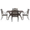 vidaXL Garten Essgruppe 5 pcs Bronze Aluminium