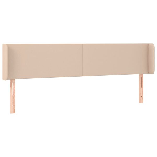 vidaXL LED Kopfteil Cappuccino-Braun 183x16x78/88 cm Kunstleder