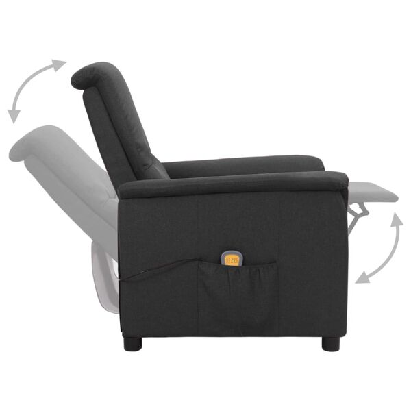 vidaXL Massagesessel Dunkelgrau Stoff