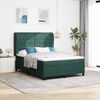 vidaXL Boxspringbett mit Matratze Dunkelgr&uuml;n 200 x 140 cm Polyester