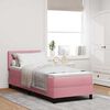vidaXL Boxspringbett mit Matratze mit Kopfteil Rosa 80 x 200 cm Samt