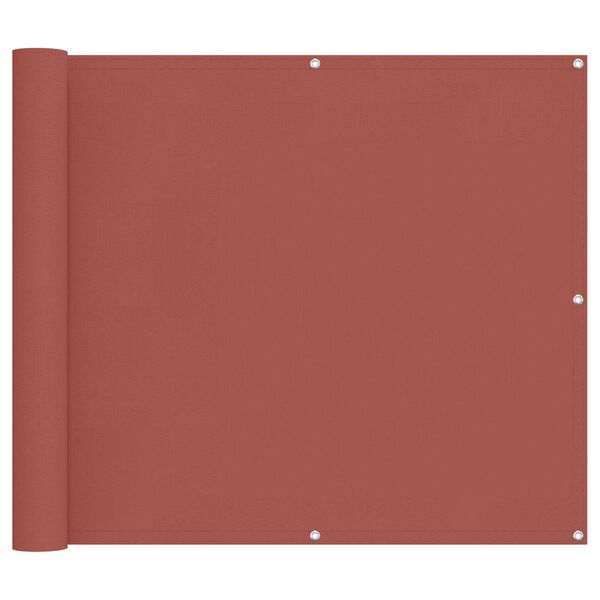 vidaXL Balkonsichtschutz Terrakotta 100 x 500 cm Oxford-Stoff