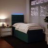 vidaXL Boxspringbett mit Matratze Dunkelgr&uuml;n 90x190 cm Samt