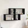 vidaXL Wandregal Schwarz Eichen-Optik 76 x 15 x 53 cm Holzwerkstoff