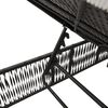 vidaXL Sonnenliege mit Auflage Schwarz Poly-Rattan