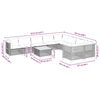 vidaXL 10-tlg. Garten-Sofagarnitur mit Kissen Beige Poly Rattan