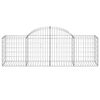 vidaXL Gabionen mit Hochbogen 5 Stk. 200x50x60/80 cm Verzinktes Eisen