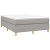 vidaXL Boxspringbettgestell Hellgrau 140x190 cm Stoff
