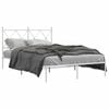 vidaXL Bettgestell mit Kopfteil Metall Wei&szlig; 120x190 cm