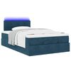 vidaXL Ottomane Bett mit Matratze & LEDs Dunkelblau 120x190 cm Samt
