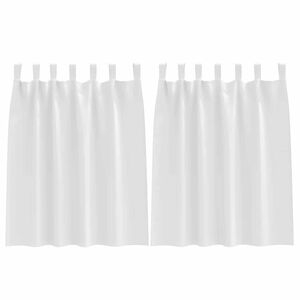 vidaXL Verdunkelungs-Vorh&auml;nge mit Ringen 2 pcs Reinwei&szlig; 140 x 140 cm