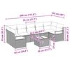 vidaXL Sofa Set mit Kissen 8 pcs Beige und Grau Poly Rattan