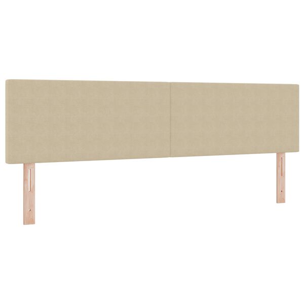 vidaXL LED Kopfteil mit LED-Lichtleisten Grau-Gr&uuml;n 180 cm Polyester