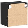 vidaXL Schwebendes Regal Schwarz 40 x 28,5 x 40 cm Holzwerkstoff