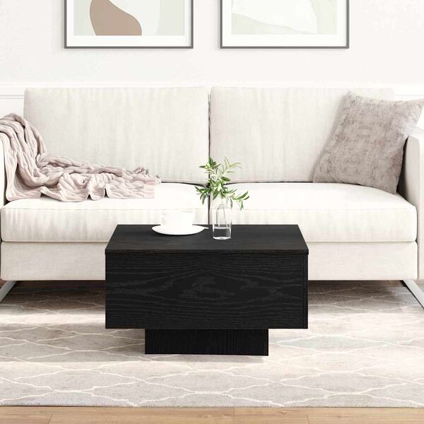 vidaXL Couchtisch Schwarz Eichen-Optik 55 x 55 x 31 cm