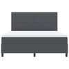 vidaXL LED Boxspringbett Dunkelgrau und Wei&szlig; 180 x 200 cm Cordstoff