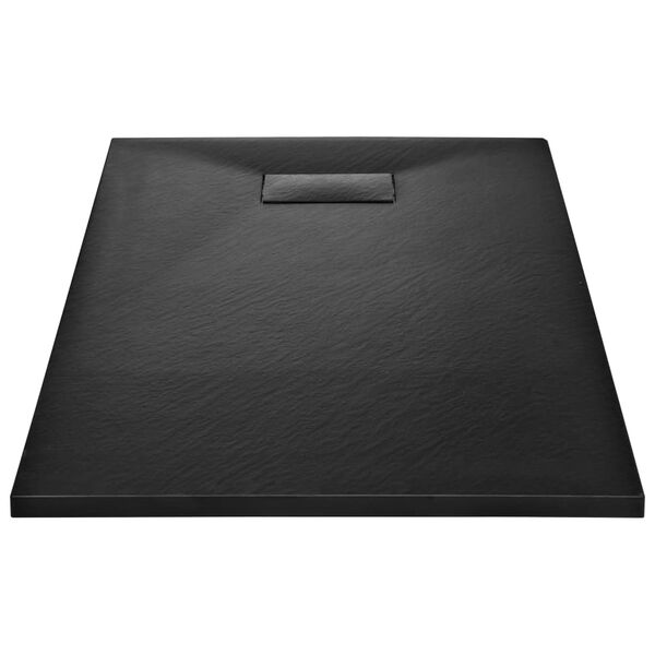 vidaXL Duschwanne SMC Schwarz 120×70 cm