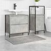 vidaXL Rutschfeste Badmatte Grau 60 x 90 cm PP