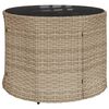 vidaXL 3-tlg. Garten-Sofagarnitur Halbrund Beige Poly-Rattan