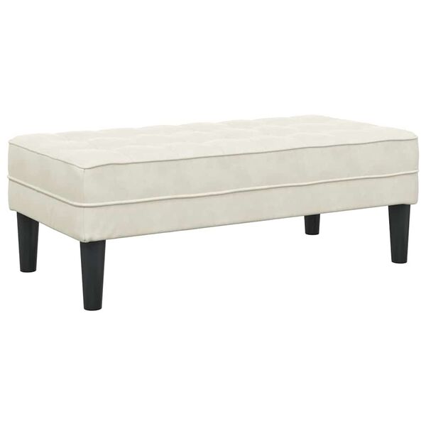 vidaXL Bank mit Kissen Creme 113 x 57 x 39 cm Samt