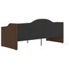 vidaXL Tagesbett mit Matratze USB Dunkelbraun Stoff 90x200 cm