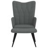 vidaXL Relaxsessel mit Hocker Dunkelgrau Stoff